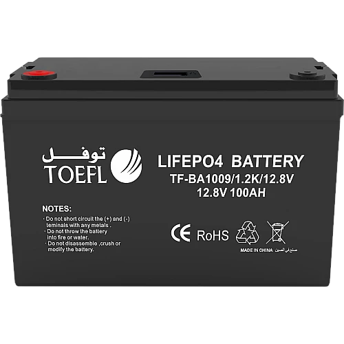 بطارية ليثوم طاقة شمسية ارضي 12.8V / 100Ah / 1200W مع بلوتوث توفل