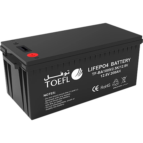 بطارية ليثوم طاقة شمسية ارضي 12.8V / 200Ah / 2500W مع بلوتوث توفل