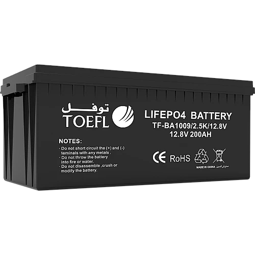 بطارية ليثوم طاقة شمسية ارضي 12.8V / 200Ah / 2500W مع بلوتوث توفل