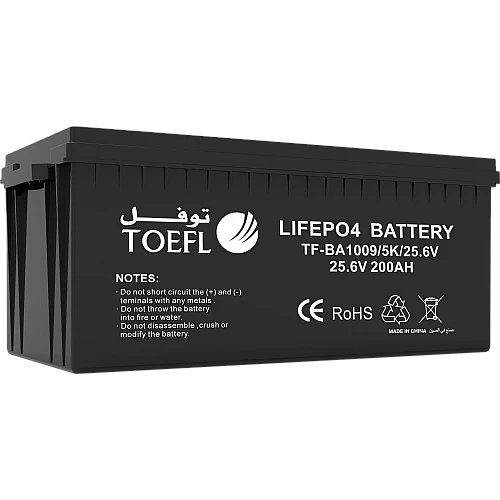 بطارية ليثوم طاقة شمسية ارضي 25.6V / 200Ah / 5000W مع بلوتوث توفل