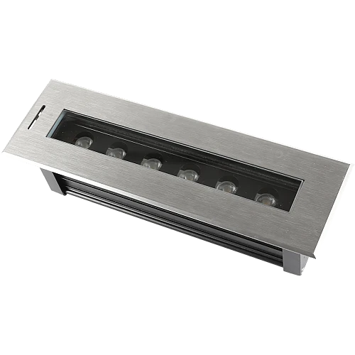 كشاف دفن ارضي غاطس 320 ملم مسطرة 6 عدسات لون الانارة اصفر 12 واط توفل