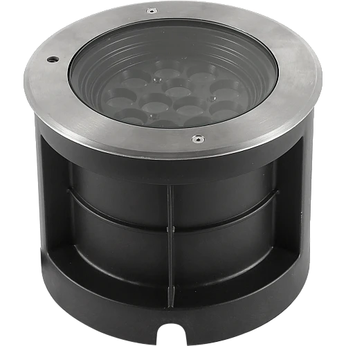 كشاف دفن ارضي 20 سم غاطس 12 عدسة لون الانارة اصفر 18 واط توفل