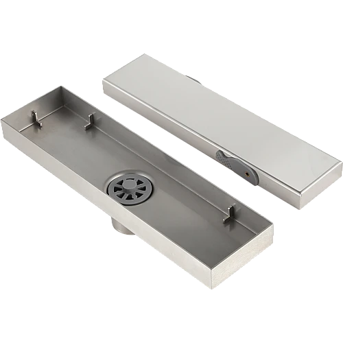  صورة منتج صفاية بلاط مستطيل مقاس 68*80*600 ستانلس ستيل 304 كروم موديل TU/D2415/60/CH