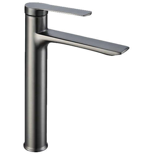 خلاط مغسلة طويل رمادي مع ليات