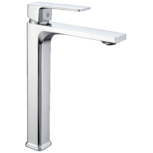 خلاط مغسلة طويل مربع كروم مع ليات