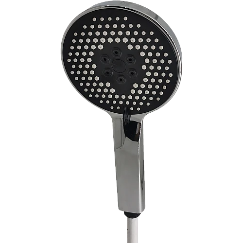 سماعة اكريليك مع هوز ستانلس ستيل مدور كروم