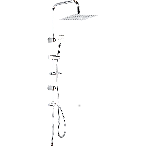 مساطر مع سماعة مربع ستانلس ستيل 304 كروم