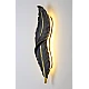ابليك جداري ريش جداري طراز حديث لون الشكل اسود مقاس صغير لون الانارة اصفر تصميم عصري طول 45 *العرض 10 سم