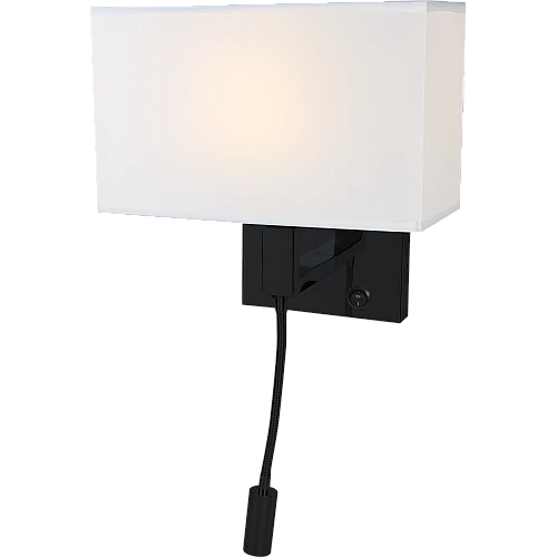 إضاءة أبليك حائط مودرن اسود لمبة موجهة للقراءة لون الانارة اصفر و قاعدة لمبة تركيب رئيسية E27*1L