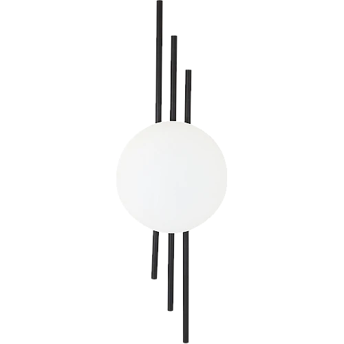 ابليك جداري مودرن اسود 3اضاءات