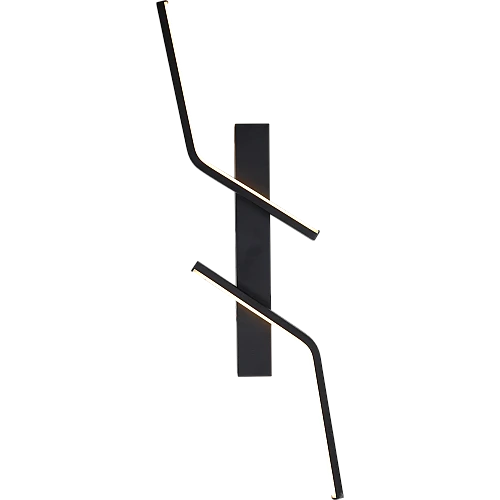  صورة منتج ابليك حائط جداري مودرن اسود لون الانارة 3 اضاءات 7 واط مقاس 60 موديل WA/C5721/60BK+3CO