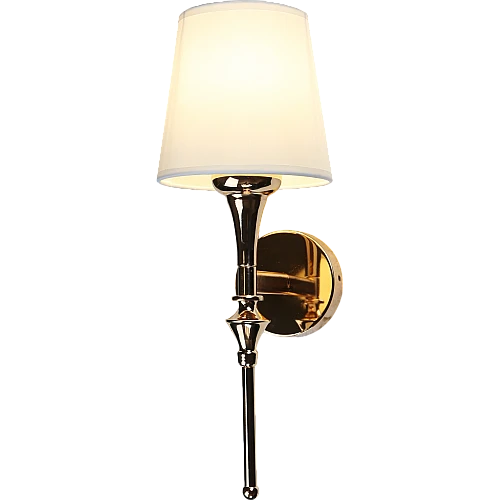 إضاءة ابليك حائط مودرن مفرد ذهبي مع ابيض E14*1L