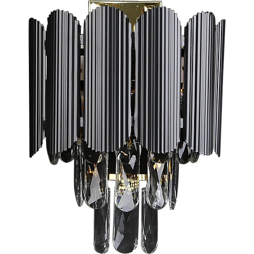 إضاءة ابليك حائط مودرن غطاء اسود مع ذهبي E14*2L