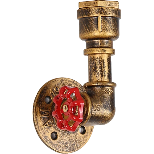 إضاءة حائط حائط جداري شكل كلاسيكي لون شبه نحاسي E27*1L