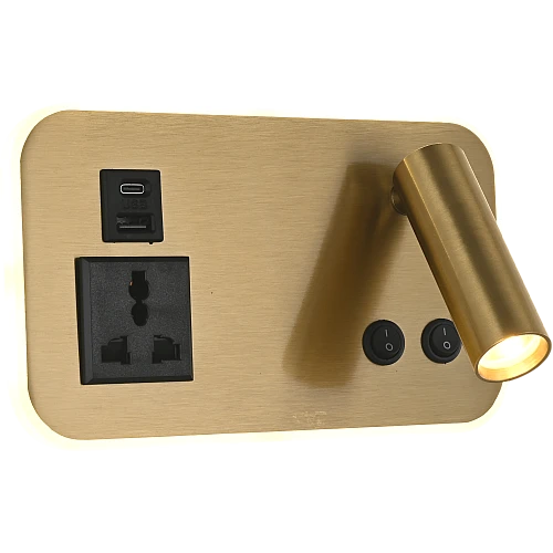 إضاءة أبليك حائط مودرن زيتي لون الانارة اصفر واط 9