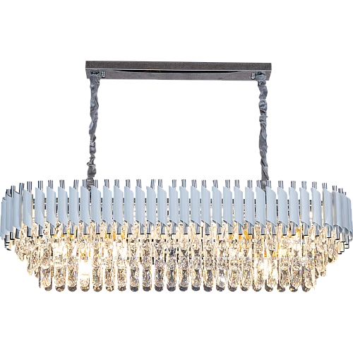 ثريا أوبال كريستال مستطيل قطر 100 *30 فضي سم