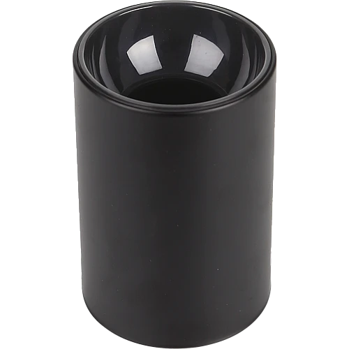 جرم سلندر مانع للتوهج اسطواني مفرد دائري غطاء اسود قاعدة لمبة GU10