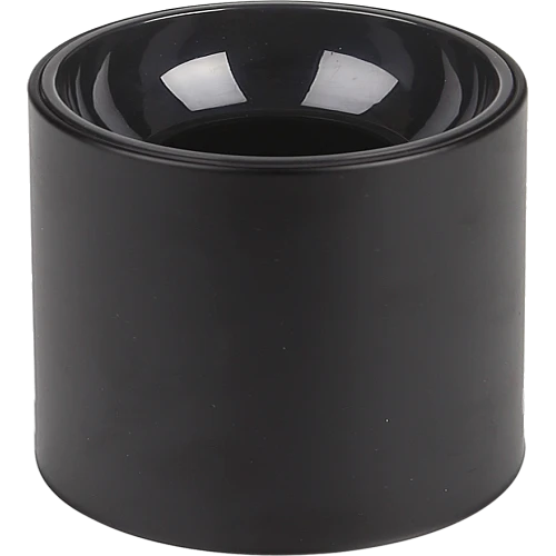 جرم سلندر مانع للتوهج اسطواني مفرد دائري غطاء اسود قاعدة GU10
