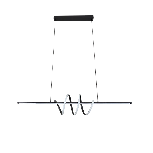 علاقي مودرن اسود لون الانارة 3اضاءات 30 واط قطر 100 سم