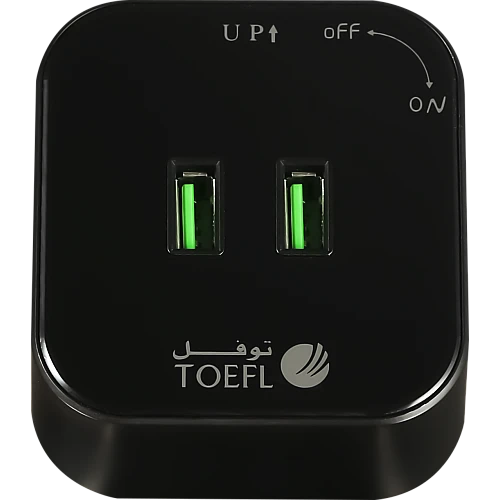 راس فيش مجرى مربع لون اسود حجري منفذين USB توفل راس فيش مجرى مربع لون اسود حجري منفذين USB توفل