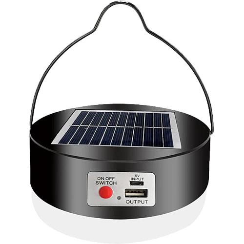 كشاف طاقة شمسية علاقي متنقل ويعمل بالطاقة الشمسية شكل اسود لون الانارة ابيض فلشر مع USB شحن