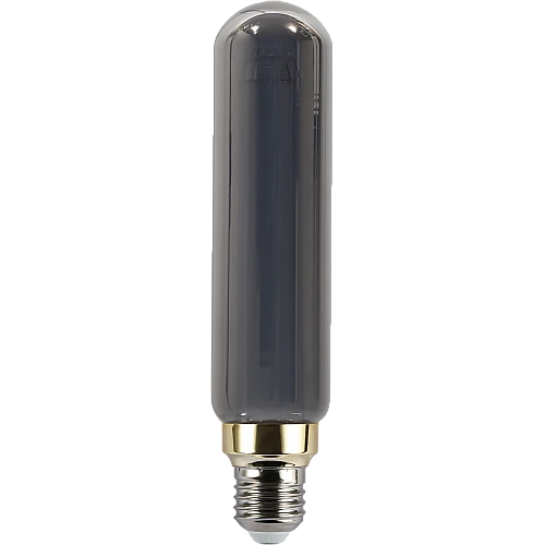 لمبة ديكورية زجاج لون رمادي بطول 20 سم لون الانارة اصفر 3 واط ديكوري