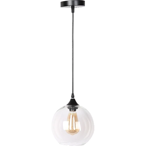 علاقي مودرن لون الشكل اسود شفاف تصميم هادئ ومريح E27*1L