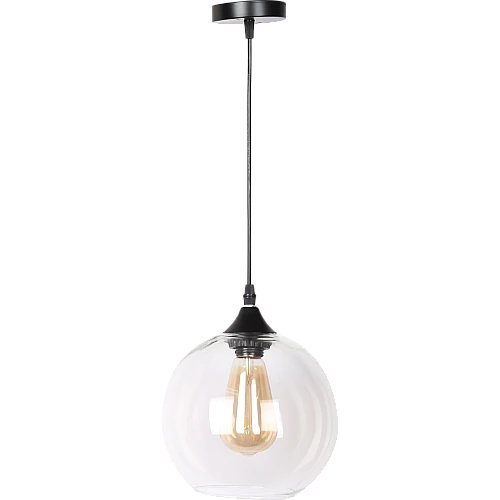 علاقي مودرن اسود مع شفاف E27*1L