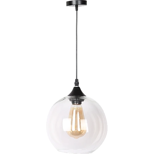 علاقي مودرن اسود مع شفاف E27*1L