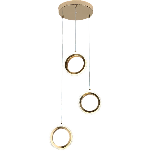 علاقي ثلاثي حلقات ذهبي لون الانارة 3اضاءات 25 واط