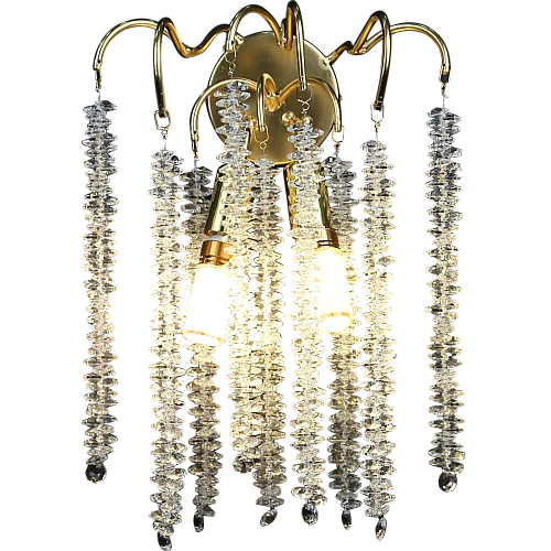 ابليك جداري مودرن ذهبي مع شفاف E14*2L