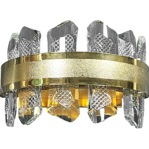 ابليك جداري مودرن ذهبي مع لون الانارة 3اضاءات 12 واط