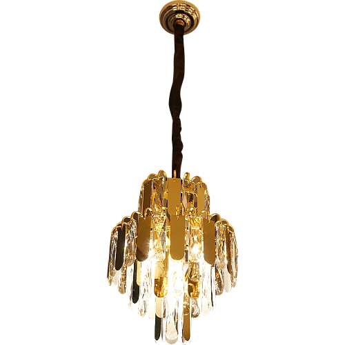 ثريا كريستال ذهبي مودرن قطر 30 وارتفاع 38 سم