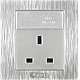 فيش ثلاثي مع منفذ يو اس بي USB لون فضي توفل