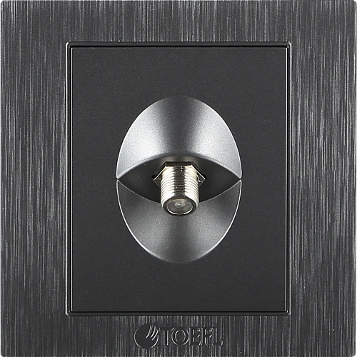 فيش منفذ دش مفرد لون جرافيت توفل