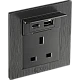 فيش ثلاثي مع منفذ يو اس بي USB مع تايب سي TYPE-C لون جرافيت توفل فيش ثلاثي مع منفذ يو اس بي USB مع تايب سي TYPE-C لون جرافيت توفل