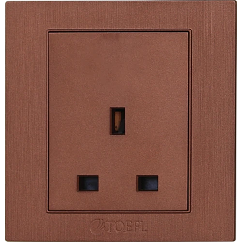 فيش ثلاثي 13 امبير لون كوفي راقي توفل