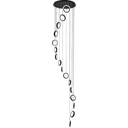 علاقي 16حلقة اسود لون الانارة 3اضاءات