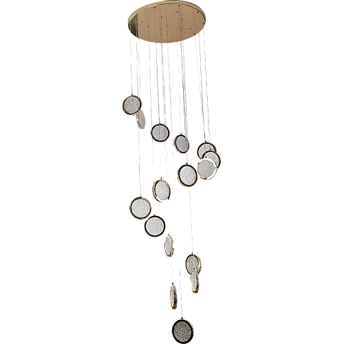 نجف مودرن ذهبي 3اضاءات