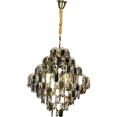 نجف علاقي كريستال ذهبي قطر 60 سم E14