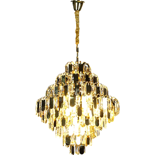 نجف علاقي كريستال ذهبي قطر 60 سم E14