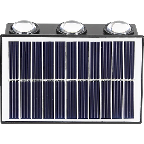 كشاف بوابة طاقة شمسية اسود إنارة اصفر تعمل بحساس ضوء 6 واط