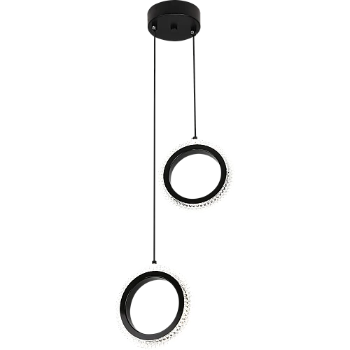 علاقي مجوز حلقتين اسود لون الانارة 3اضاءات 15 واط