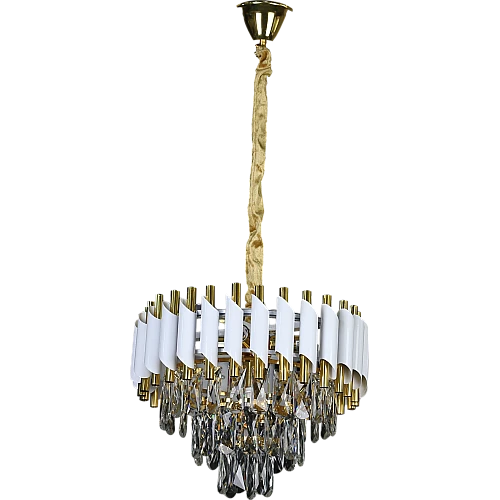 نجف ابيض مع ذهبي E14 40 سم