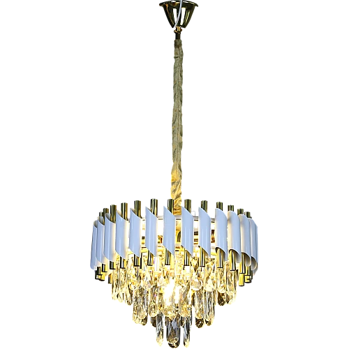 نجف ابيض مع ذهبي E14 40 سم