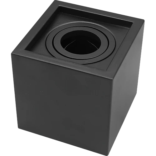 جرم سلندر مفرد مربع اسود متحرك مانع للتوهج قاعدة لمبة GU10