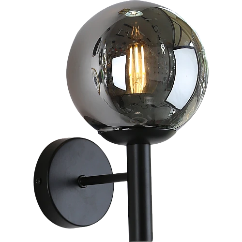 إضاءة راديانت ويف جدارية مفرد اسود مع رمادي E27