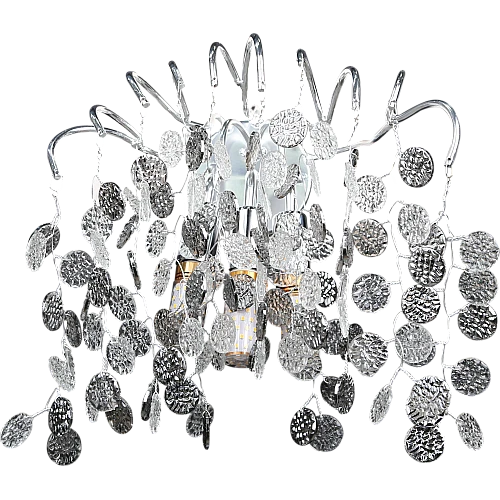 ابليك جداري مودرن فضي مع شفاف مع رمادي E14*3 لمبة