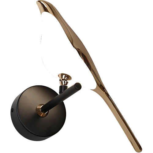 إضاءة جدارية مودرن شكل عصفور اسود مع ذهبي لون الانارة اصفر 7 واط تصميم حديث وعصري مفرد