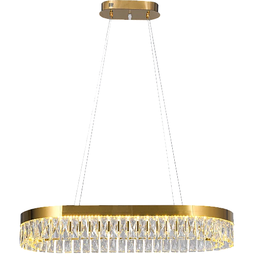 ثريا أورب شلندر مستطيل مودرن زيتي مع لون الانارة 3اضاءات متغيرة قطر 80*35 سم